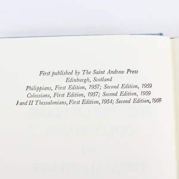 VTG Daily Study Letters To The Philippians Colossians & Thessalonians 1959 HC DJ