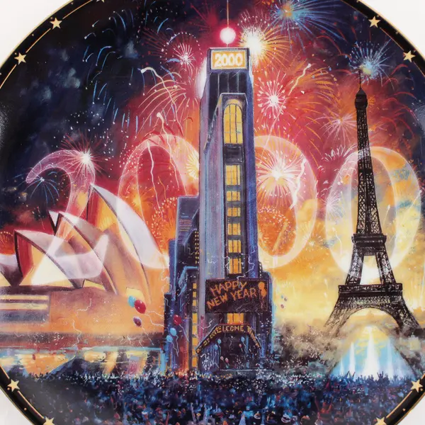 Tribute 2000 By David Henderson "Millennium Around The World" Decor Plate 8.25"