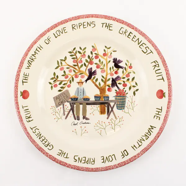 Enesco "The Spirit Of Folk" By Carol Endres 1997 Decorative Plate 10.75"