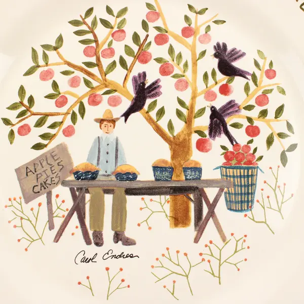 Enesco "The Spirit Of Folk" By Carol Endres 1997 Decorative Plate 10.75"