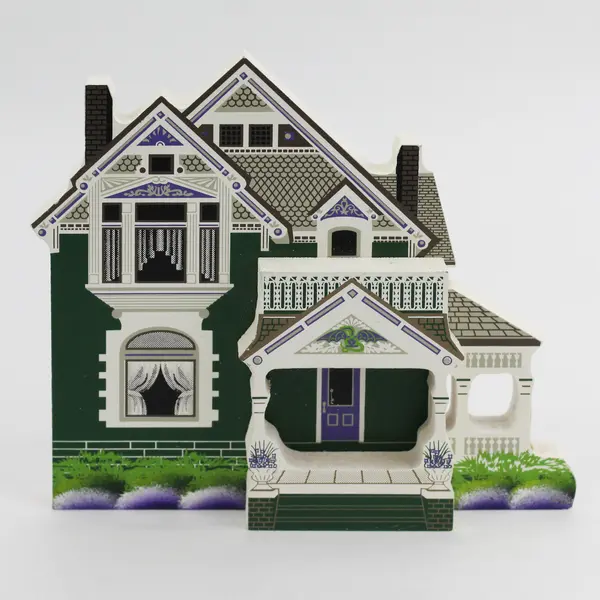 1995 Vintage Wood Dragon Shelf Sitter House Denver CO Folk Art