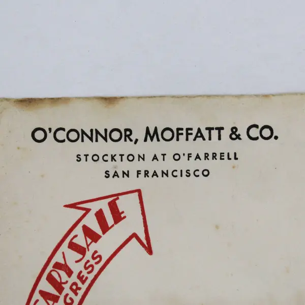 Vintage 1931 O'Connor Moffatt & Co San Francisco Window Envelope 