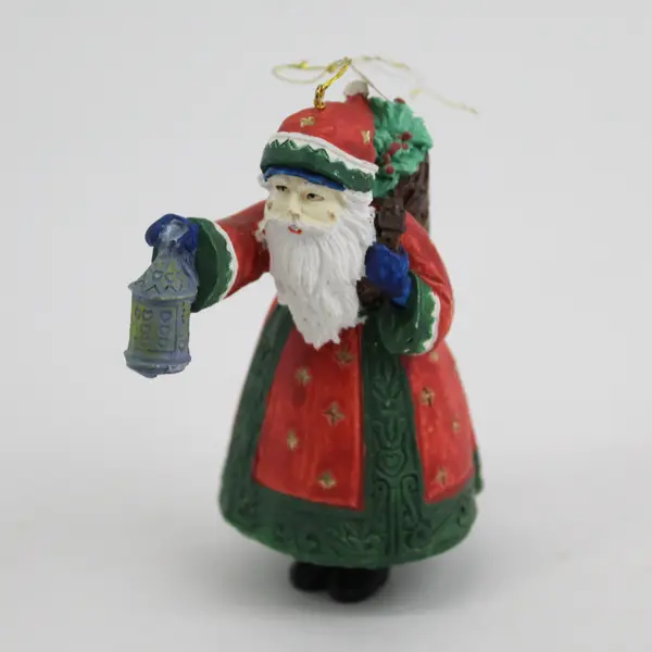Santa Claus with Lantern Ornament 3.5" Christmas Holiday Collectible
