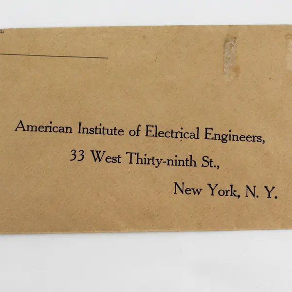 Vintage American Institute Of Electrical Engineers New York Envelope 