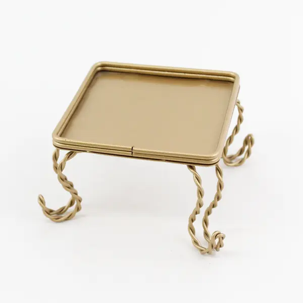 Enesco Gold Tone Metal Pillar Candle Stand for 4" Candle