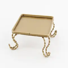 Enesco Gold Tone Metal Pillar Candle Stand for 4" Candle