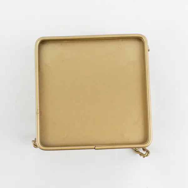 Enesco Gold Tone Metal Pillar Candle Stand for 4" Candle