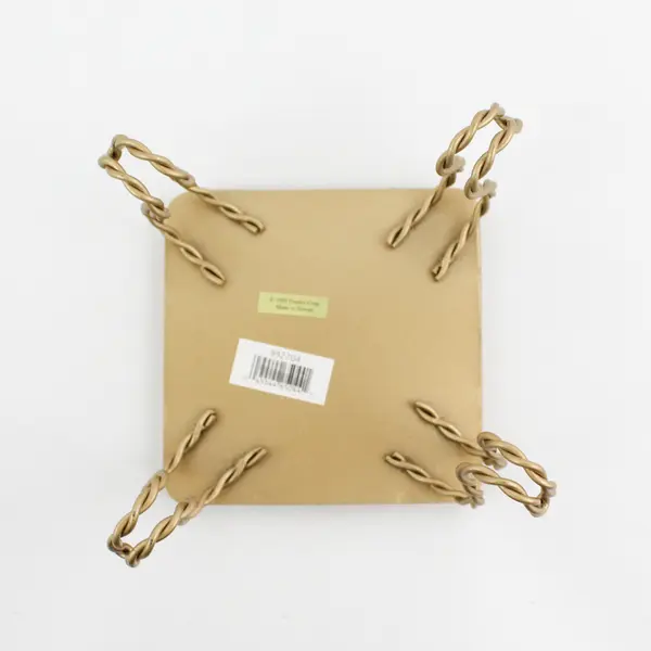 Enesco Gold Tone Metal Pillar Candle Stand for 4" Candle