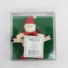 Enesco Santa Helpers Snowman & Wreath Collectible Figurine New 4.5in