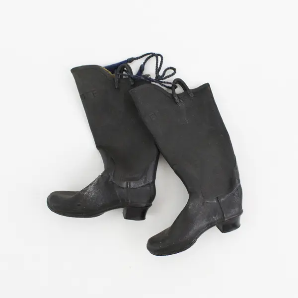 Vintage Candee Black Doll Boots