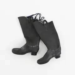 Vintage Candee Black Doll Boots