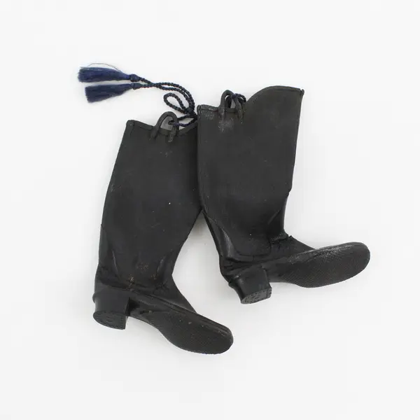 Vintage Candee Black Doll Boots