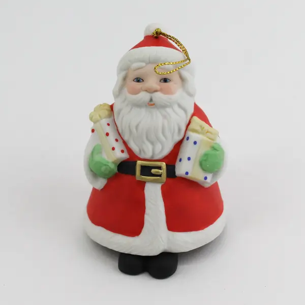 Vintage Schmid Santa Dangling Feet Ornament Christmas Tree 5in New Collectible