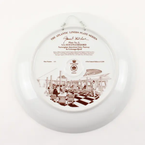 Bing & Grondahl Atlantic Liners SS Stavangerfjord Decorative Plate 10.5"