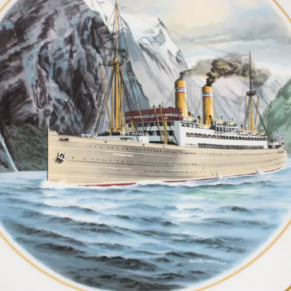 Bing & Grondahl Atlantic Liners SS Stavangerfjord Decorative Plate 10.5"
