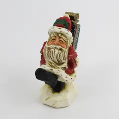 1995 David Frykman Santa Sledding Figurine Vintage Christmas Collectible