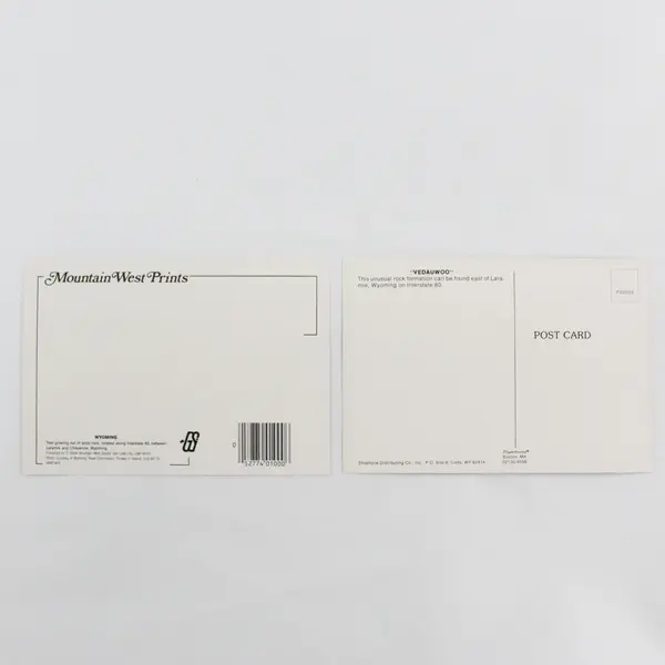 Lot Of 2 Wyoming Geological Postcards Vedauwoo Rock Tree Growing From Rock