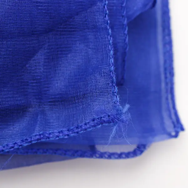 Lot of 6 Royal Blue Organza Fabric Strips - Finished Edges - 5"Wx100"L