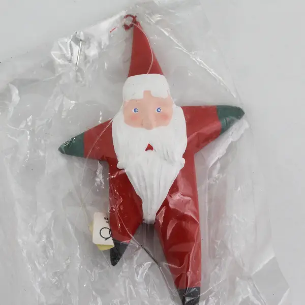 Lot of 2 Department 56 Santa Star Ceramic 3-Pack Holiday Figurines (6pc)