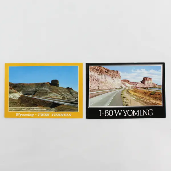 Lot Of 3 Vintage Scenic Interstate 80 Wyoming Postcards 
