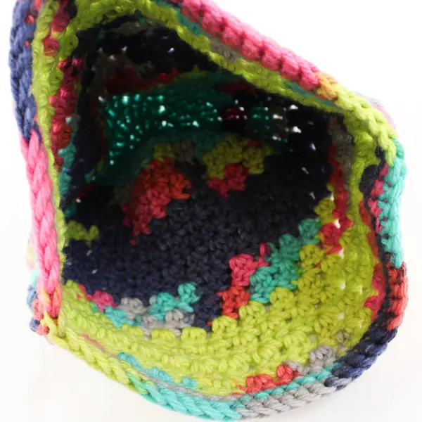 Handmade Adult Size (One Size) Multicolor Moss Stitch Crochet Beanie