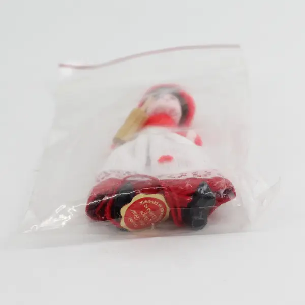 Anne Beate Woman Doll w/ Rolling Pin Holiday Figurine 4.5in