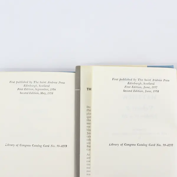 Vintage The Gospel of Matthew Vol 1 & 2 The Daily Study Bible Series 1958 HC DJ