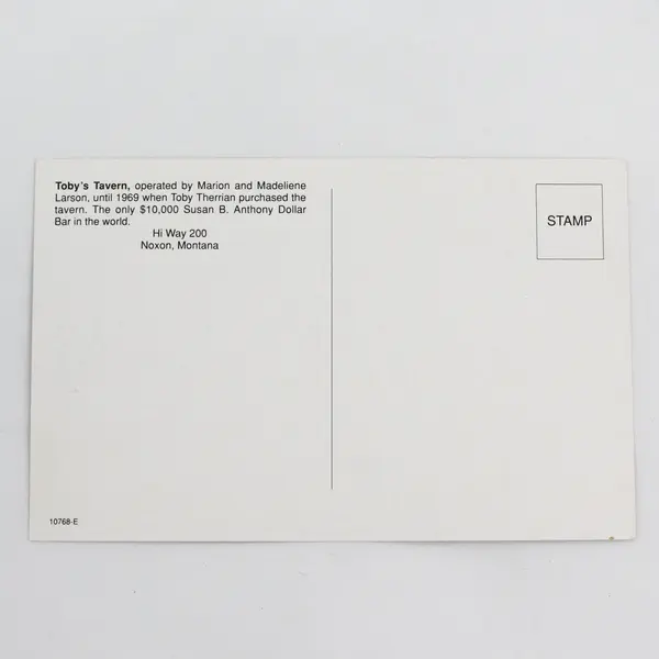 Vintage Toby's Tavern Noxon Montana Postcard Big Sky Country