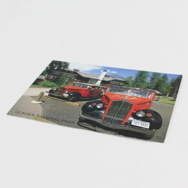  Vintage Coaches Glacier National Park Montana Postcard