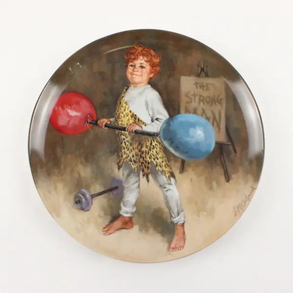 Reco "Johnny The Strong Man" By John McClelland Decorative Plate 3rd Issue 9.5"