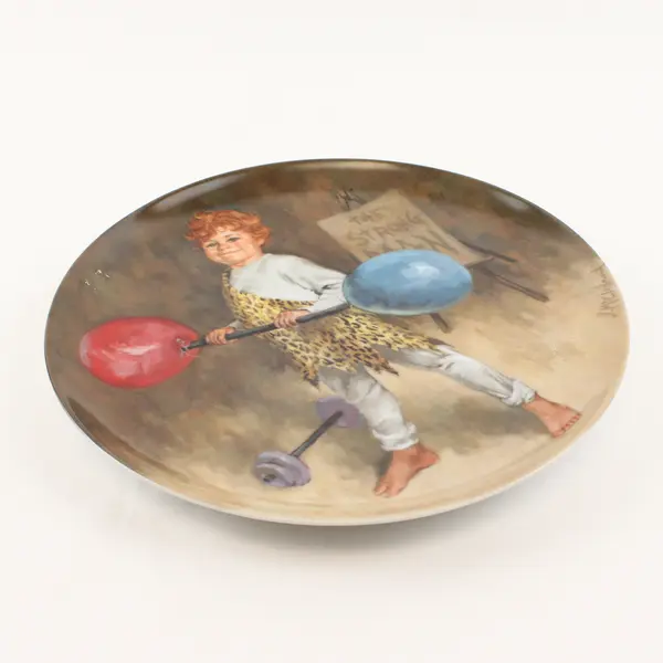Reco "Johnny The Strong Man" By John McClelland Decorative Plate 3rd Issue 9.5"