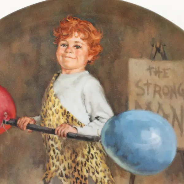 Reco "Johnny The Strong Man" By John McClelland Decorative Plate 3rd Issue 9.5"