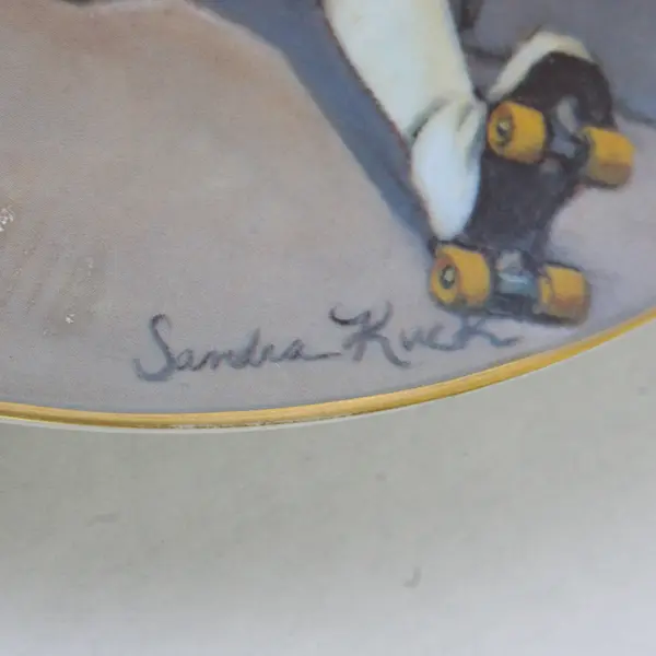 Reco "Skating Pals" Games Children Play By Sandra Kuck Decorative Plate 10.5"