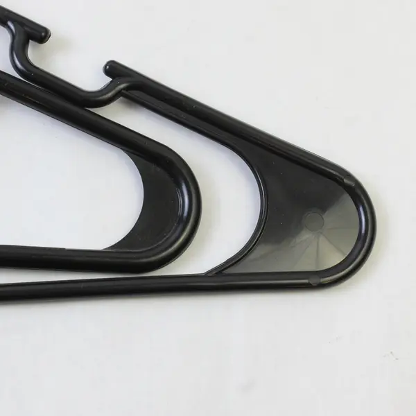 Lot of 10 Black Plastic Notched Hangers