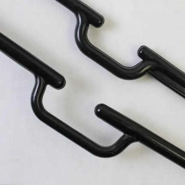 Lot of 10 Black Plastic Notched Hangers