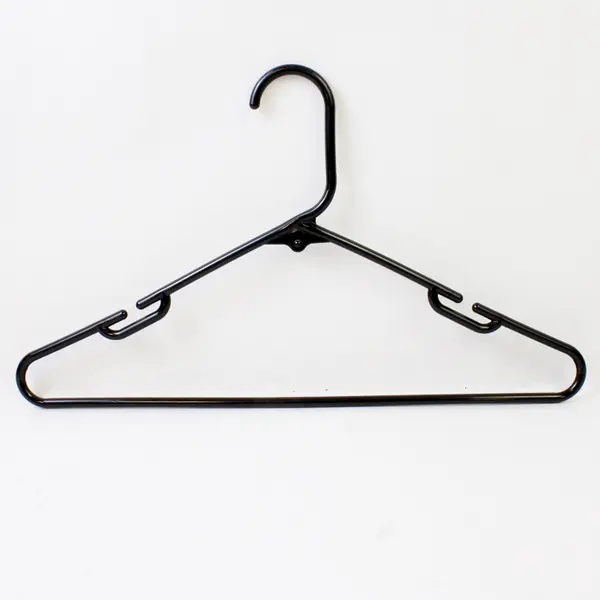 Lot of 10 Assorted Black Plastic Notched Hangers
