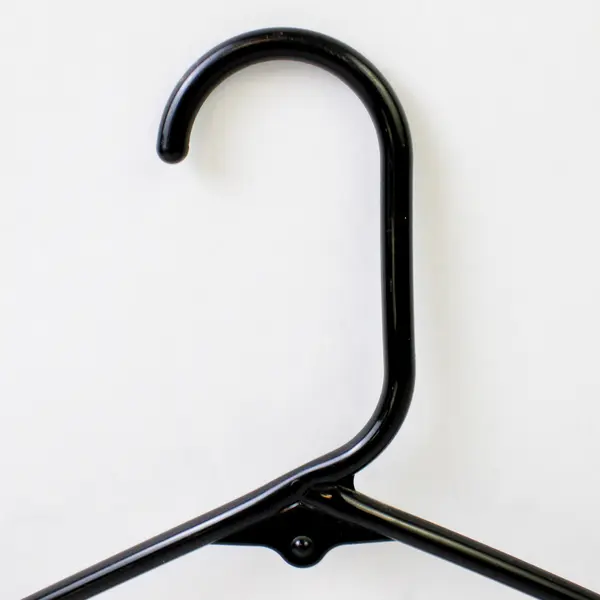 Lot of 10 Assorted Black Plastic Notched Hangers