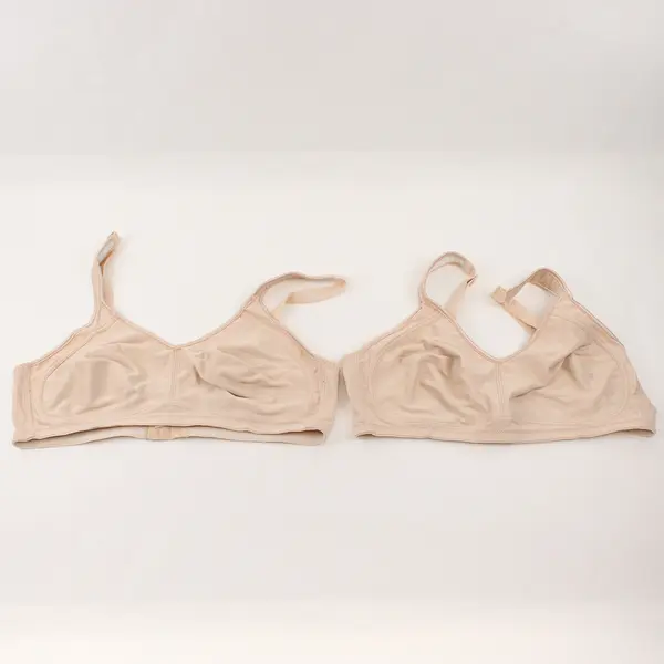 Lot of 2 Vanity Fair Women's 42C Beige Unlined/Unpadded Back Smoothing Bras