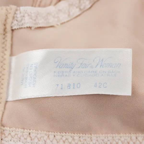 Lot of 2 Vanity Fair Women's 42C Beige Unlined/Unpadded Back Smoothing Bras