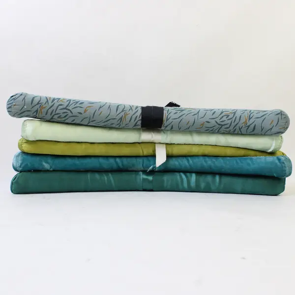 Lot of 5 Blue/Green Fabric Padded Hangers