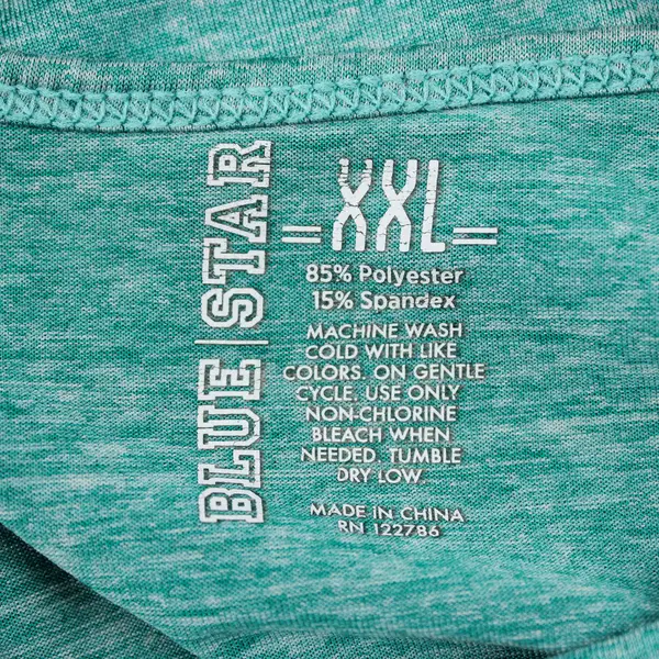 Lot of 2 Blue Star Women's XXL Heather Teal Workout Short Sleeve Shirts