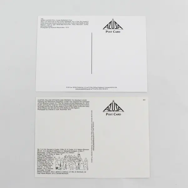 Lot Of 2 Battle Of Little Bighorn Soldier Historic Reprint Photo Postcards