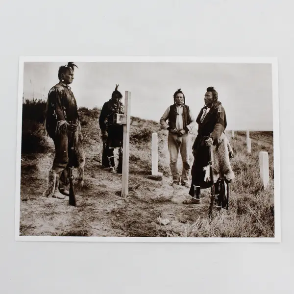 Lot Of 2 Battle Of Little Bighorn Soldier Historic Reprint Photo Postcards