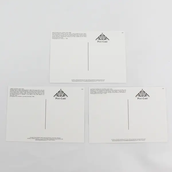 Lot Of 3 Historic Reprint Photo Postcards Thomas Custer Major Reno Libbie Custer