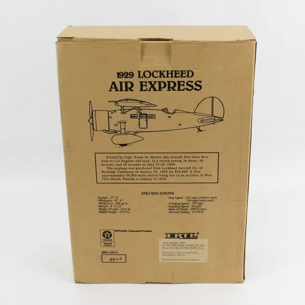  ERTL Wings of Texaco 1929 Lockheed Air Express Diecast Coin Bank #1 In Series