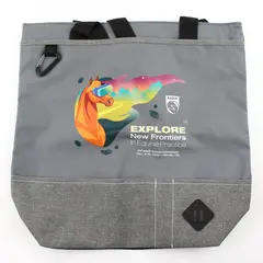 AAEP Pre-Owned Grey Canvas Tote Bag Explore New Frontiers Equine Practice