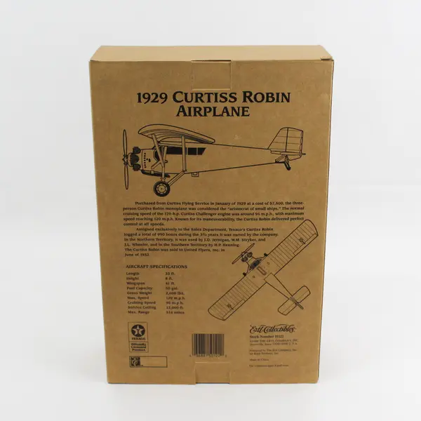 Texaco Wings of Texaco 1929 Curtiss Robin Airplane Die Cast Coin Bank  #6 NIB