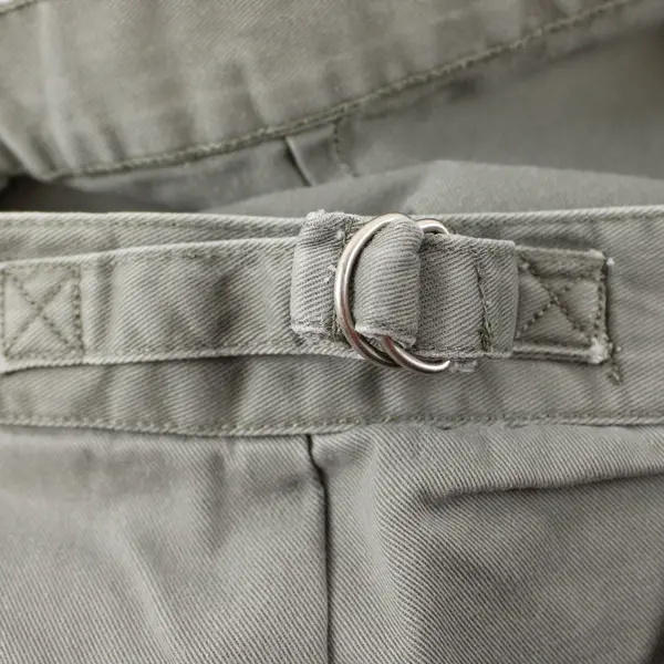 Cherokee Women's 14 Gray/Green Side Waist Adjuster 100% Cotton Cropped Capris