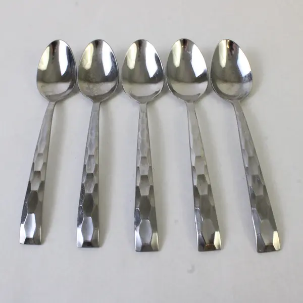 Lot of 5 Hampton Silversmiths Carnival Stainless Teaspoons