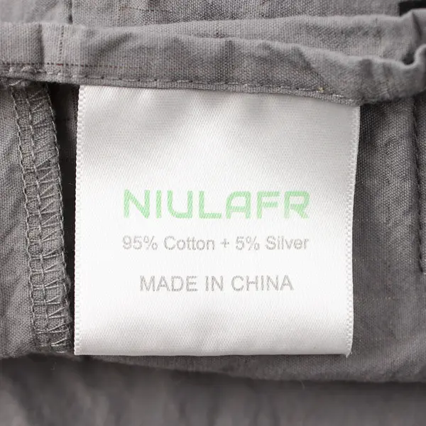 NIULAFR Grounding Pillowcase Queen Size - 95% Cotton 5% Silver - Cord Included